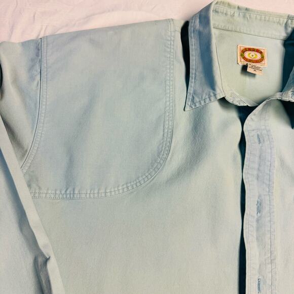 Banana Republic Button Up 100% Cotton Shirt Men's Size XL Light Chambray Blue - Picture 2 of 12